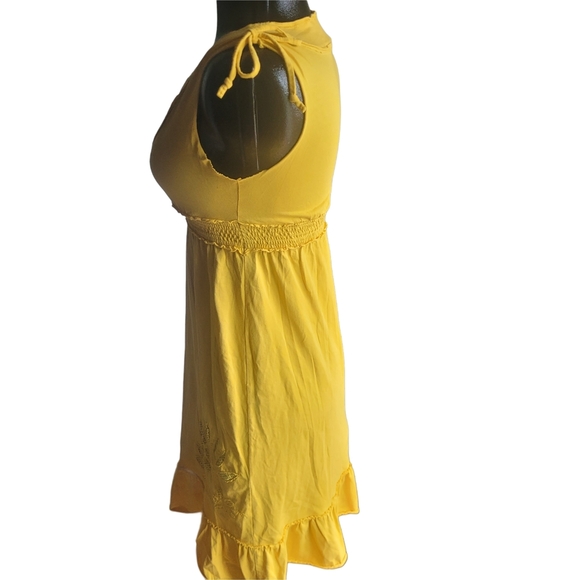 Twik Yellow Sleeveless Dress with Ruffle Hem S - Picture 5 of 8